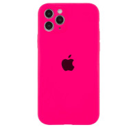 Чехол Silicone Case Full Camera на iPhone 11 Pro Max Barbie pink black apple